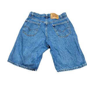 Vtg Levi's 550 White Tab Shorts Sz 32W 11L Denim Made in USA 100% Cotton Mens